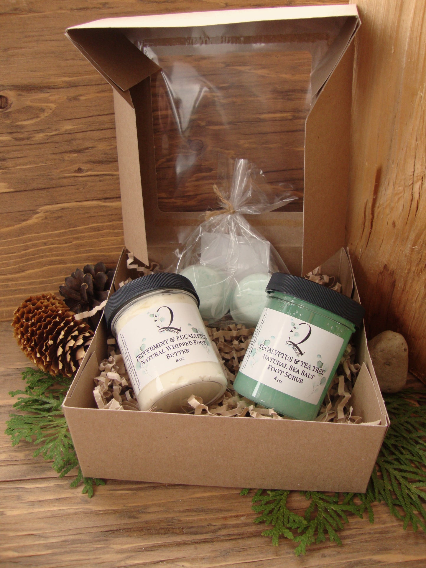 Organic Foot Care Gift Set: Eucalyptus & Tea Tree