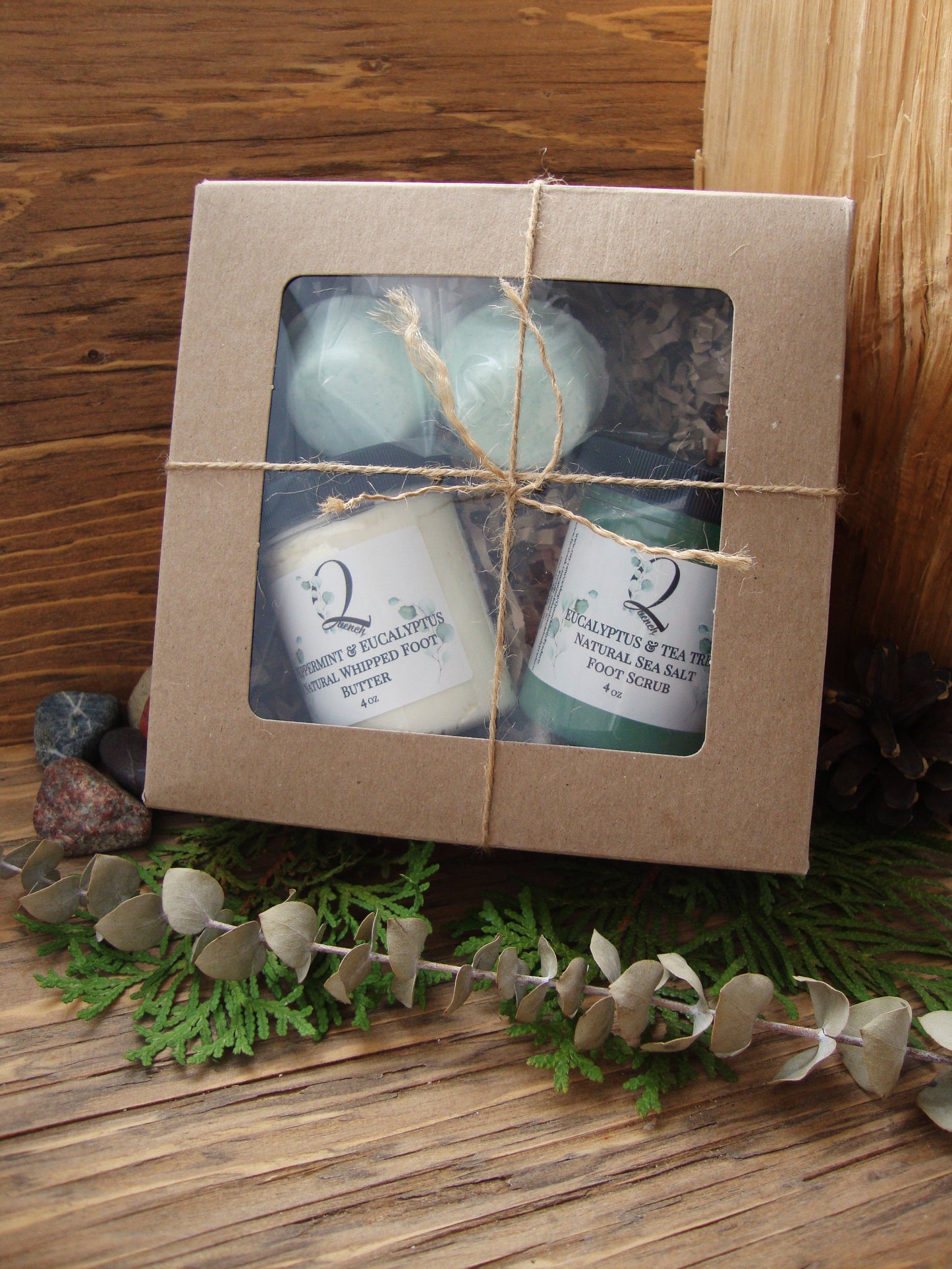 Organic Foot Care Gift Set: Eucalyptus & Tea Tree