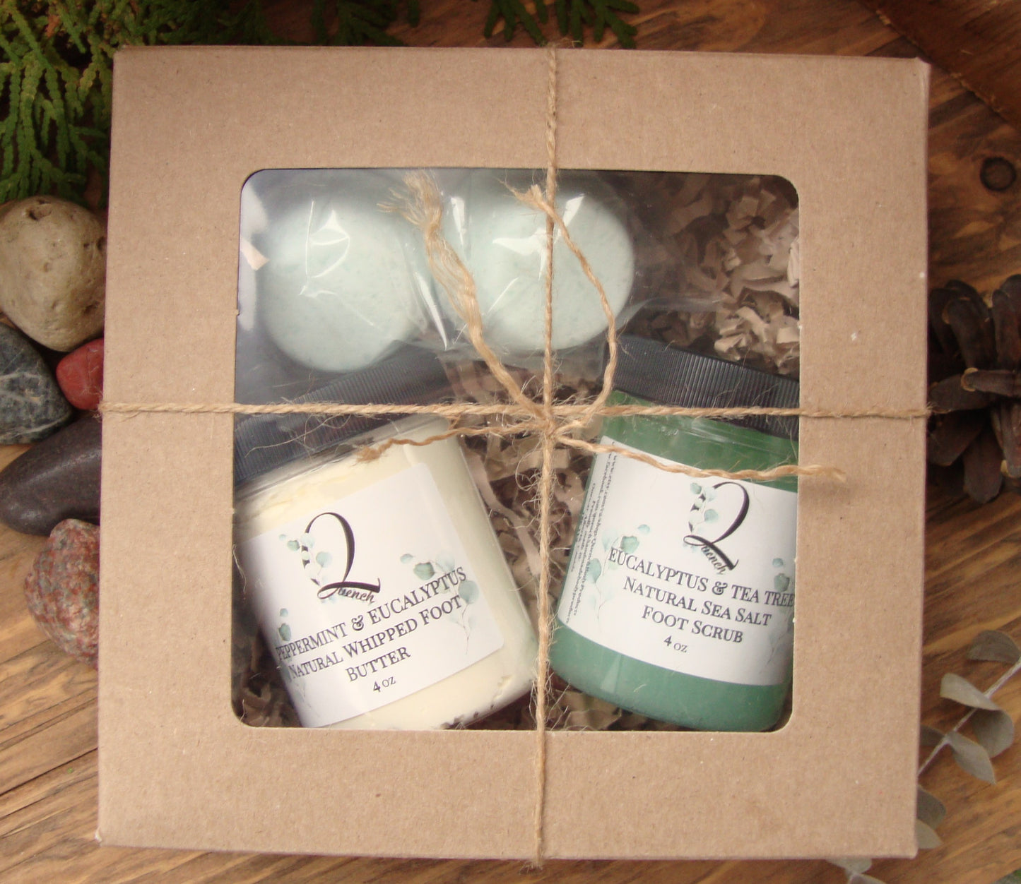 Organic Foot Care Gift Set: Eucalyptus & Tea Tree